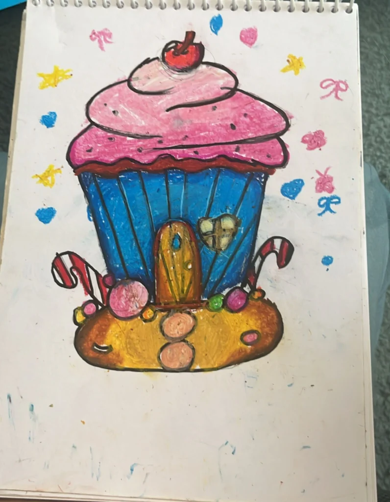 Cake Drawing by Soumyaa